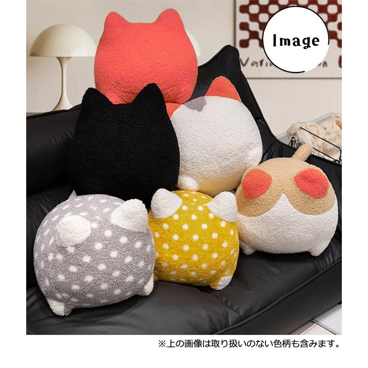 ぬいぐるみ 猫 ネコ ハチワレ 無地 クッション 抱き枕 インテリア シンプル ボアファー ふわふわ 猫グッズ 猫雑貨 GPT (gu1c811)送料無料 | ブランド登録なし | 09
