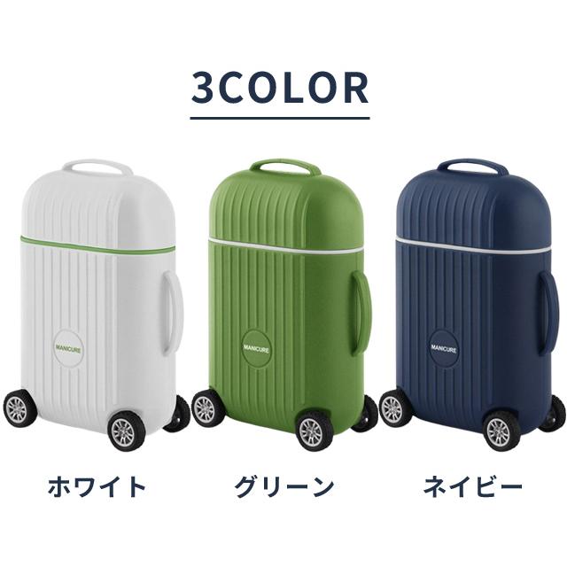 爪切りセット ネイルケアセット 旅行 ガラス爪やすり ハサミ 甘皮ケア ピンセット 耳かき 剃刀 8点 スーツケース型 コンパクト 持ち運び GPT 送料無料(gu1c814) | ブランド登録なし | 08