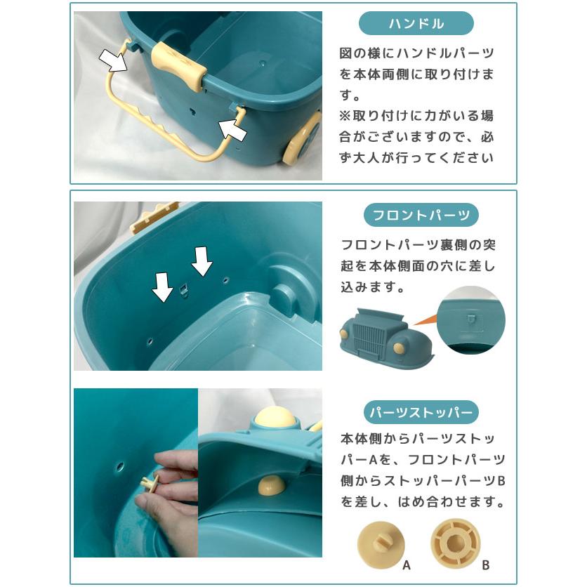 訳あり おもちゃ箱 おもちゃ 収納ボックス 車型 Lサイズ 大容量 フタ付き キャスター付き 子供 ぬいぐるみ ブロック GPT 送料無料 gu1c614-b(gu1c820) | ブランド登録なし | 12