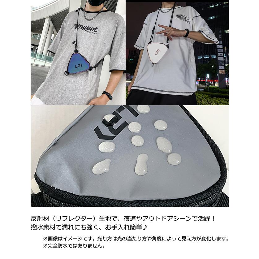 「レビュー記入でメール便送料無料」 ミニポーチ ネックポーチ 反射材 付き リフレクター 首下げ ケース 斜め掛け GPT gu1c831-mail(gu1c832)(1通につき1点迄) | ブランド登録なし | 06