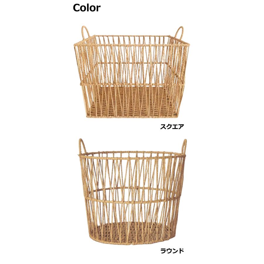 カゴ 収納 バスケット 大 ペーパーロープ 持ち手 付き スクエア ラウンド 型 大きい 大型 大容量 ナチュラル おしゃれ GPT(gu1c858)送料無料 | ブランド登録なし | 13