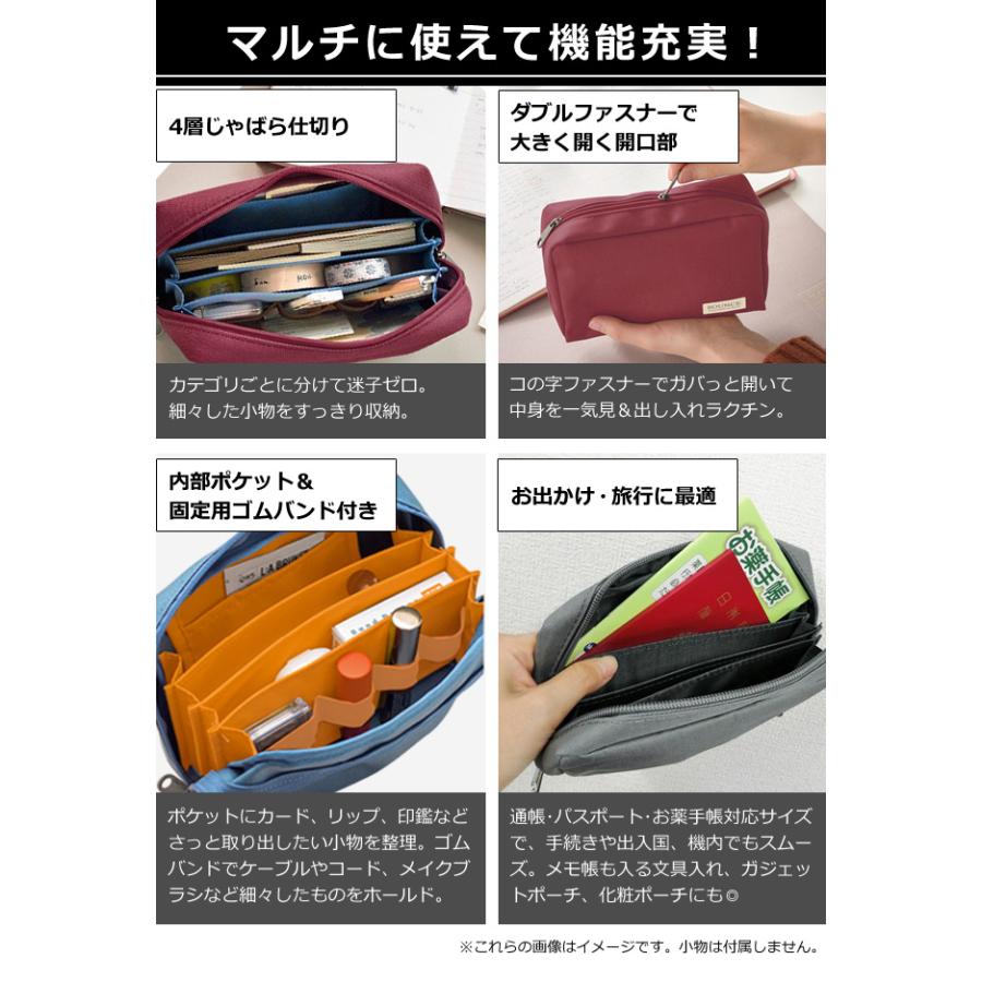 「レビュー記入でメール便送料無料」通帳 ケース 4層 仕切り ポーチ お薬手帳 パスポート A6 収納 印鑑 カード GPT gu1c863-mail(gu1c864)(1通2点迄) | ブランド登録なし | 02