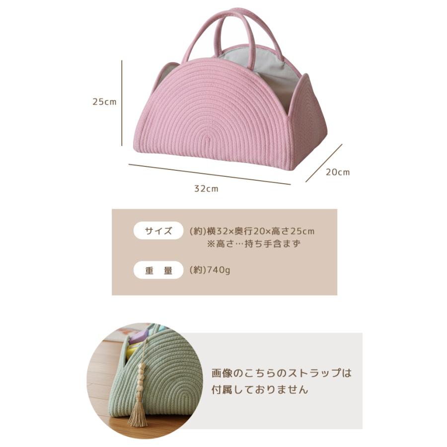 おもちゃ箱 おもちゃ入れ コットンロープ 布 玩具 おむつストッカー ベビー用品 収納 かご バスケット 持ち手付き 仕切り インテリア GPT 送料無料(gu1c867) | ブランド登録なし | 09