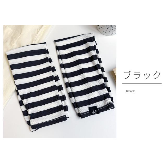 「レビュー記入でメール便送料無料」アームカバー レディース ボーダー 薄い 日焼け対策 ロング 紫外線対策 UV対策 GPT gu1c872-mail(1通につき4点迄)(gu1c873) | ブランド登録なし | 08