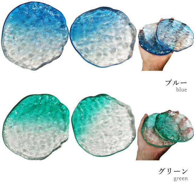 GPT コースター おしゃれ 手作り 風 ガラス 2枚セット 透明 丸 形 型 クリア グラデーション オーロラ クリスタル ラウンド 厚い 1点迄メール便OK(gu1c893) | ブランド登録なし | 09