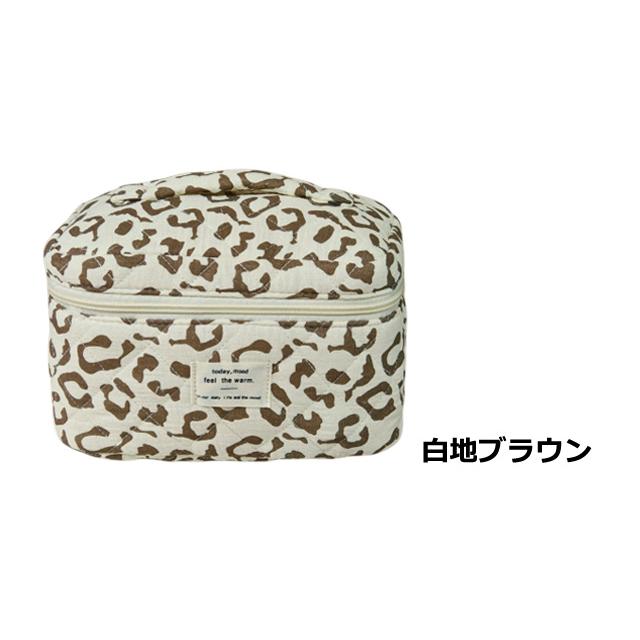 レビュー記入でメール便送料無料」 バニティポーチ ヒョウ柄
