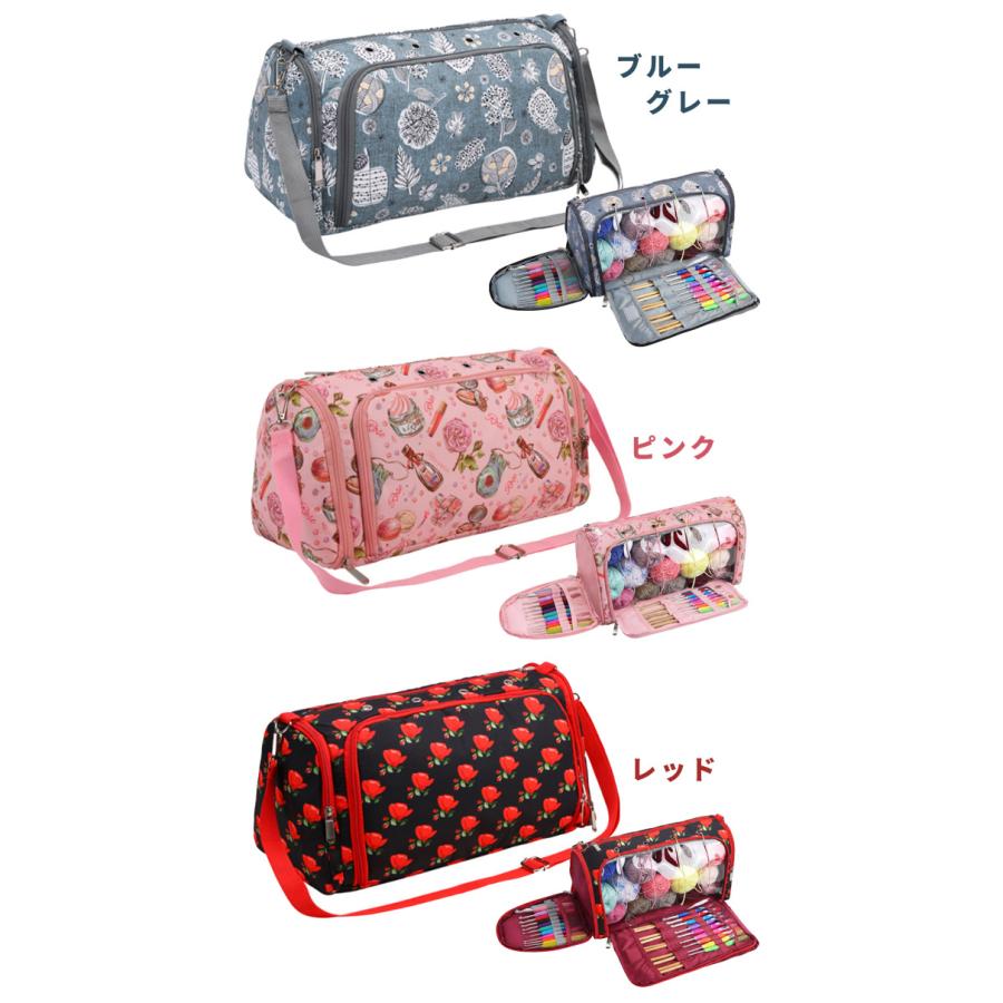 毛糸 編み物 収納 バッグ 大きめ 大容量 ショルダー 編み針 棒針 かぎ針編み 手芸用品 持ち運び 毛糸入れ 編み物用品 道具 からなまい GPT 送料無料(gu1c944) | ブランド登録なし | 10