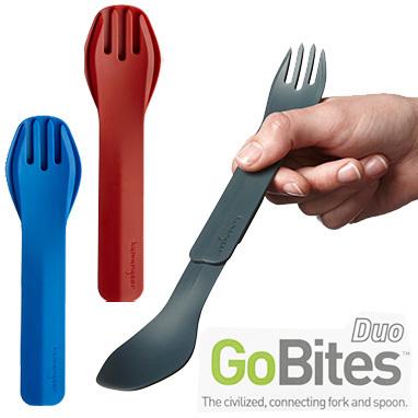 Humangear(ヒューマンギア) Go Bites DUO(ゴーバイト・デュオ) 1899063 フォークとスプーンの2点セット 3点迄メール便OK(ho0a185) | 
