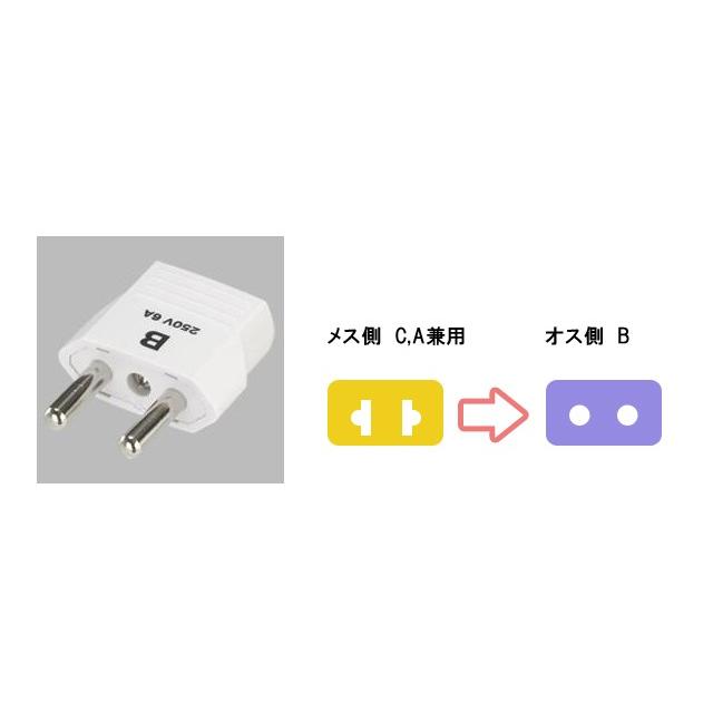 変換プラグ Bタイプ 海外 用 Bプラグ KP2 Traveler's トラベラーズ YAZAWA ヤザワ 10点迄メール便OK(ya0a004)【国内不可】 |  | 01