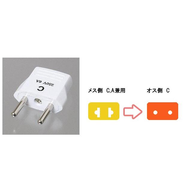 変換プラグ Cタイプ 海外 用 Cプラグ KP3 (旧HP3) Traveler's トラベラーズ YAZAWA ヤザワ 10点迄メール便OK(ya0a005)【国内不可】 |  | 01