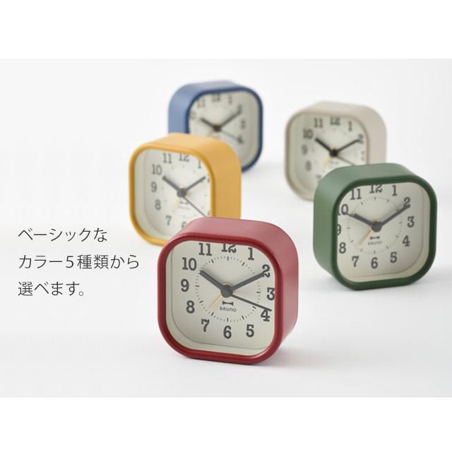BRUNO 目覚まし時計 アラーム ミニ時計 卓上 置き時計 小さい アナログ アラームクロック スクエアリトルクロック ブルーノ BCA014 5点迄メール便OK(id0a191) |  | 03