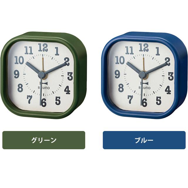 BRUNO 目覚まし時計 アラーム ミニ時計 卓上 置き時計 小さい アナログ アラームクロック スクエアリトルクロック ブルーノ BCA014 5点迄メール便OK(id0a191) |  | 07