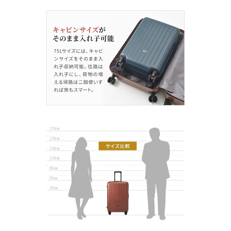 MILESTO ミレスト 拡張 スーツケース ストッパー Lサイズ 75-81Lサイズ