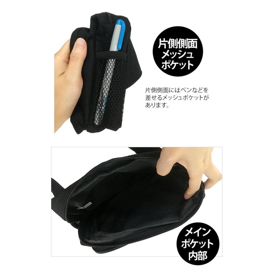 ボディバッグ ウエストポーチ ウエストバッグ メンズ スクエア
