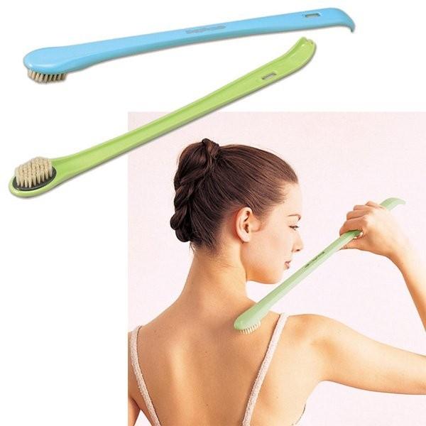 【日用雑貨・日本製グッズ】かきく毛こ(背中に届く天然ブタ毛のブラシ) 1-9319-13(iw0a328) | ブランド登録なし