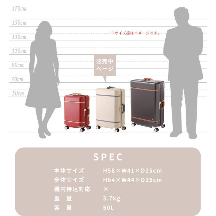 スーツケース Mサイズ キャリーケース ACE エース HaNT ハント ノートル TSA ファスナー 中型 ダブルキャスター キャスターストッパー 06882(je2a248)「c」 | HaNT | 10
