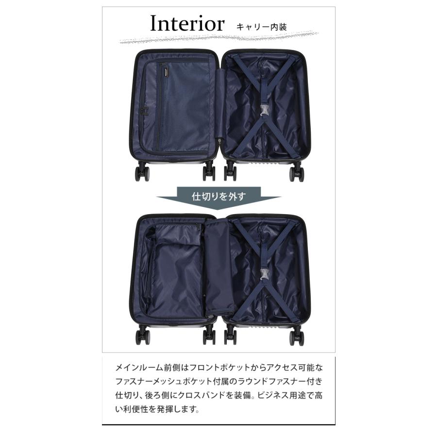 バーマス スーツケース 36L Sサイズ 小型 ワンタッチ フロントオープン ストッパー ジッパー TSA BERMAS インターシティ2 PRO 60566 機内持込(ki2a151)「C」の画像