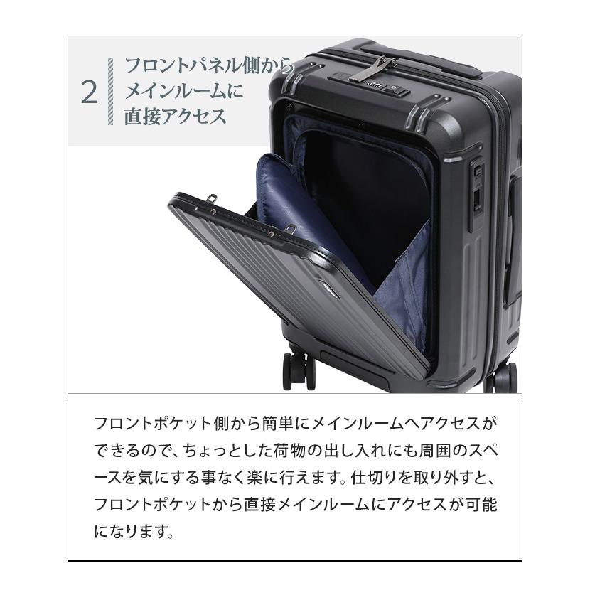 バーマス スーツケース 36L Sサイズ 小型 ワンタッチ フロントオープン ストッパー ジッパー TSA BERMAS インターシティ2 PRO 60566 機内持込(ki2a151)「C」の画像