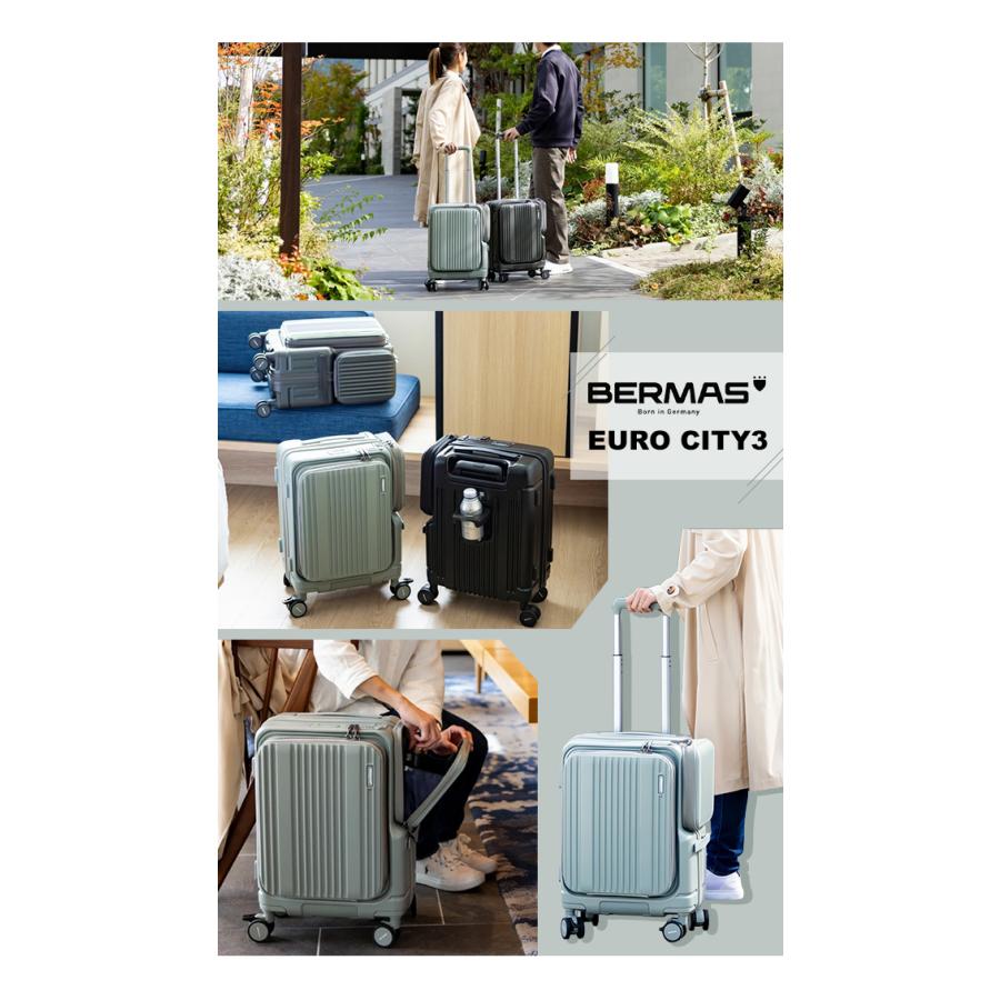 バーマス スーツケース Sサイズ 小型 フロントオープン ストッパー ジッパー TSAロック キャリー BERMAS ユーロシティ 3 60526 機内持ち込み(ki2a152)「C」 | EURO CITY | 15
