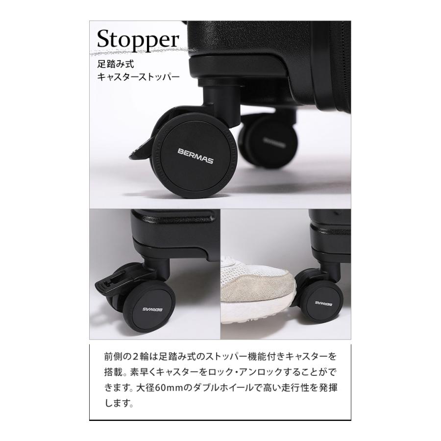 バーマス スーツケース Sサイズ 小型 フロントオープン ストッパー ジッパー TSAロック キャリー BERMAS ユーロシティ 3 60526 機内持ち込み(ki2a152)「C」 | EURO CITY | 04