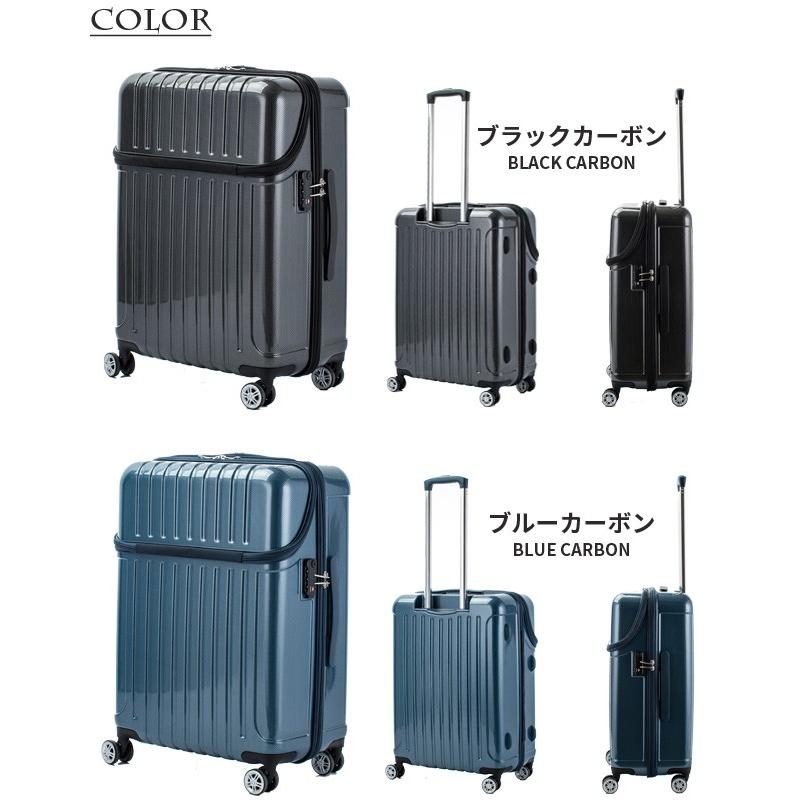 協和　アクタス トップオープン ジッパーハード トップス M ブラックカーボン スーツケース Mサイズ トップオープン キャリーバッグ TSA 協和 ACTUS