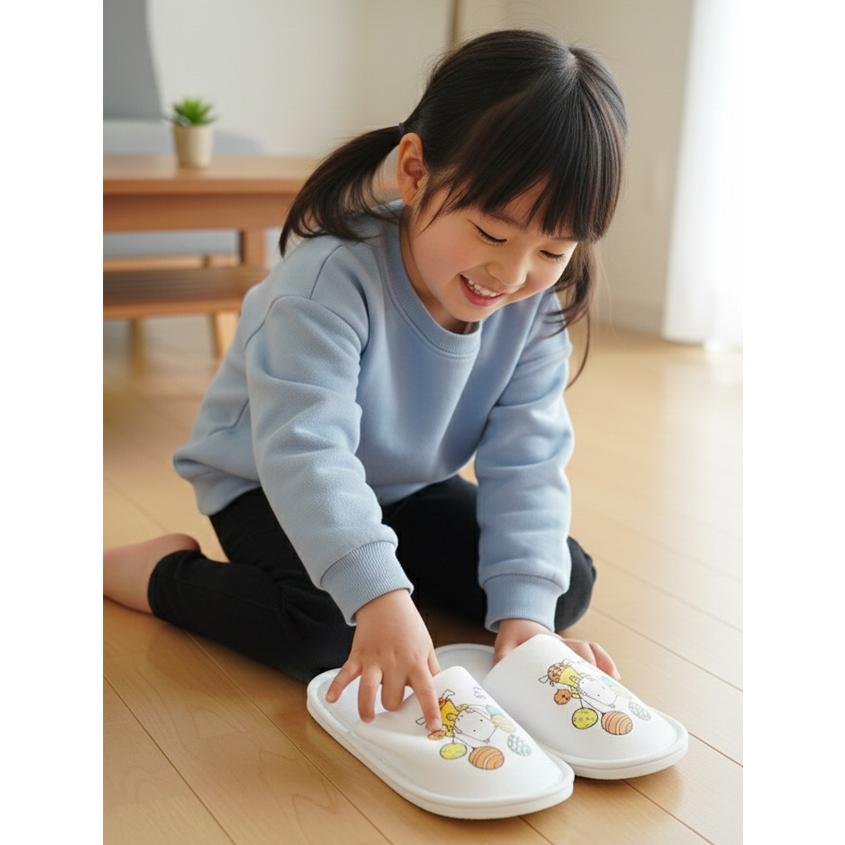 使い捨てスリッパ 子供用 1個単位 パイル地 ホテルアメニティ 個包装 旅行用 イベント キッズ 男の子 女の子 パルパルポー 36010112 3点迄メール便OK(ma0a072) | ブランド登録なし | 06