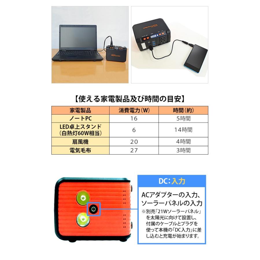 ポータブル電源 小型 充電器 大容量 充電 軽量 24,000mAh ACコンセント2個 LEDライト付き 大容量充電地 EVERBright メガパワーステーションSSBACMPB(me0a013) |  | 05