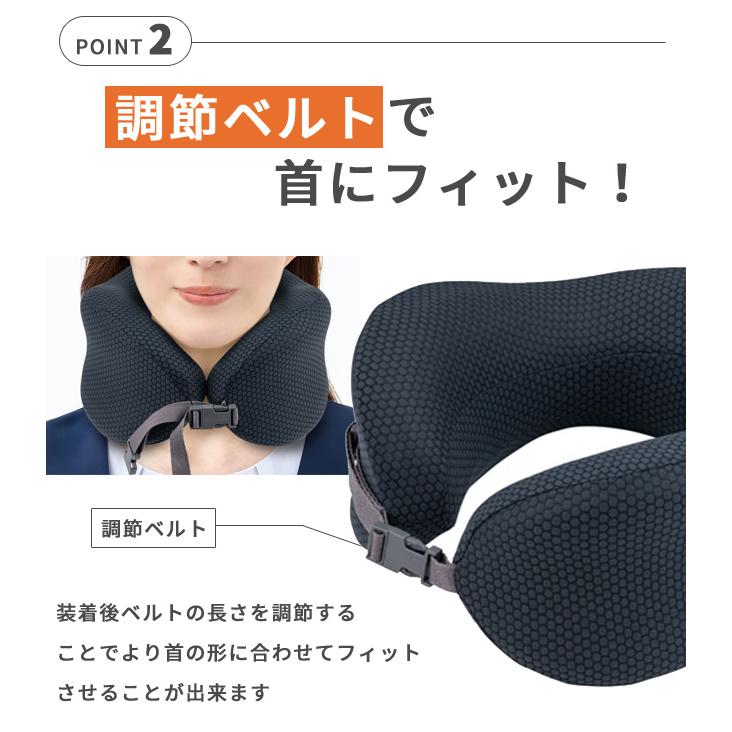 低反発 ネックピロー ウレタン ピロー トラベルピロー 首枕 クッション