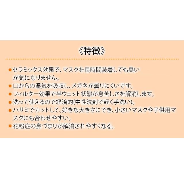 洗える消臭マスクインナー日本製 5枚入り 洗濯可 繰り返し使用交換シート マスクフィルター パッド パット NT-SNI2 8点迄メール便OK(ni1a021)「cp」「tc8」 |  | 04