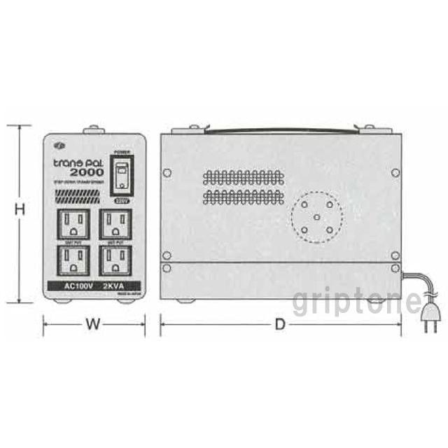 スワロー電機 変圧器 海外旅行 2000W ダウントランス PAL-2000IP 保証付 AC240V⇒降圧⇒100V (og0a057)【国内不可】 |  | 01