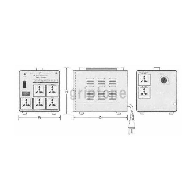 スワロー電機 変圧器 2500W マルチトランス SU-2500 保証付 AC100・110・120・200・220・230・240V⇔昇降圧⇔100・110・120・200・220・230・240V(og0a058)の画像