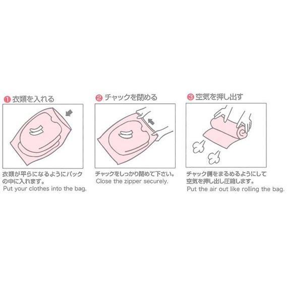 日本製 衣類 圧縮袋 S サイズ 3枚入 コンプレッションバッグ 衣類用