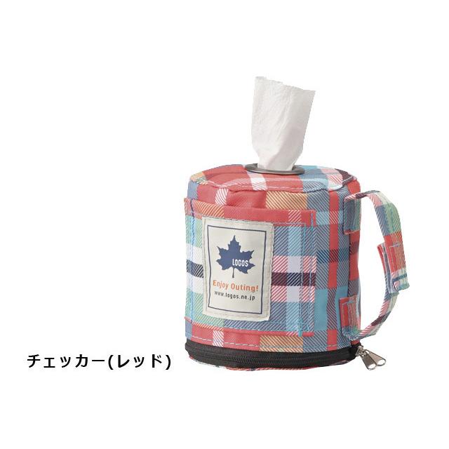 ロゴス チェッカー ロールペーパーホルダー(レッド) トイレットペーパー ホルダー 卓上 アウトドア キャンプ 車内 LOGOS 73189009 4点迄メール便OK(ro0a100) | LOGOS | 02