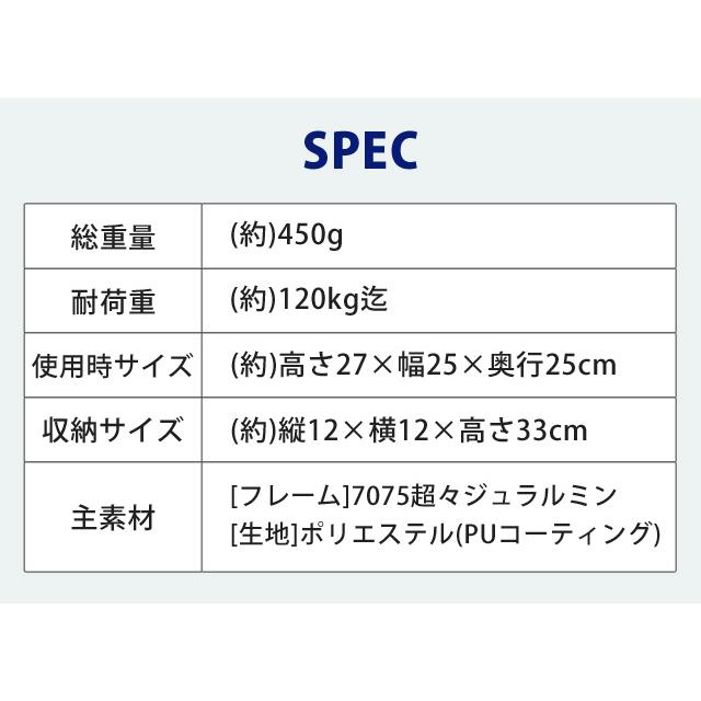 ロゴス 折りたたみ 椅子 Ultra Light 7075 キュービックチェア ワイド コンパクト 軽量 持ち運び ポータブルチェア アウトドア 行列待ち 73369040(ro0a201) | LOGOS | 07