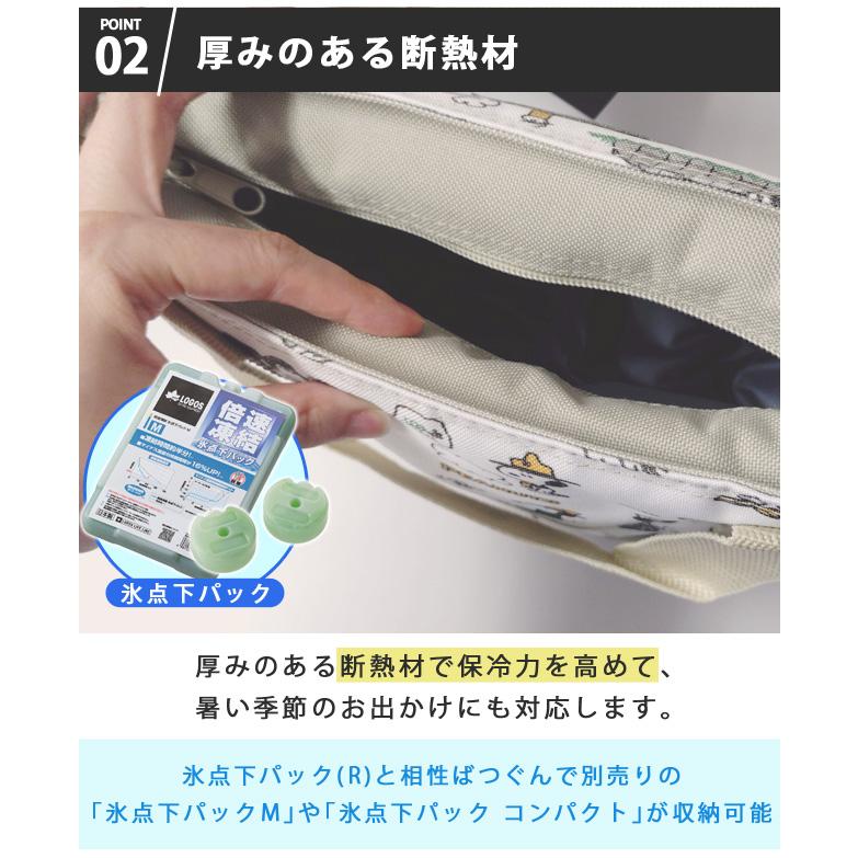 ロゴス スヌーピー 保冷バッグ トートクーラー キャラクター 抗菌 4L お弁当袋 ランチバッグ アウトドア ソフトクーラー LOGOS SNOOPY 86001161(ro0a202) | LOGOS | 03