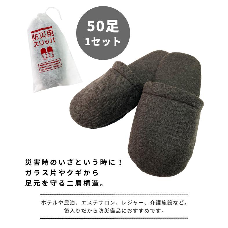 使い捨て 防災 スリッパ 50足 1セット 地震 避難 防災 災害 内履き 28cm 三和 50個単位 室内 屋外 ホテルアメニティ 保護 防災用品 かかと無し KO-BS(sa7a087) | ブランド登録なし | 01