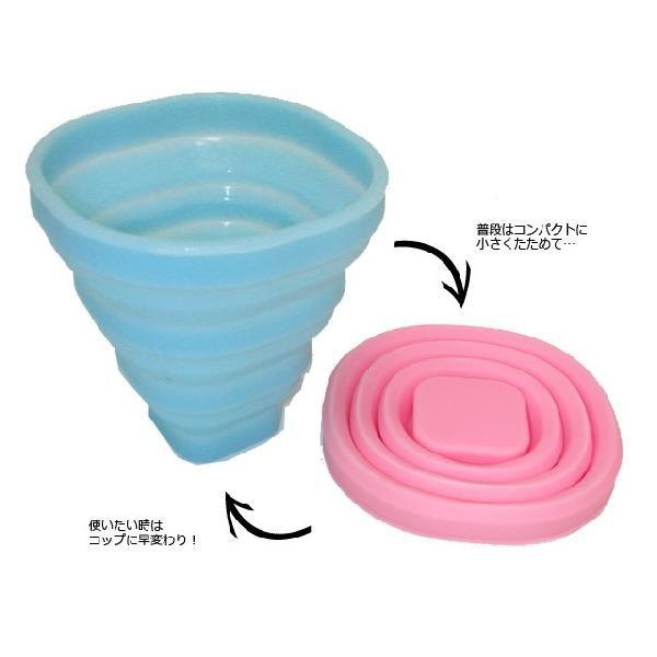 たためる携帯シリコンコップ（L） 色選択不可 40-047 12点迄メール便OK（se0a094） |  | 01