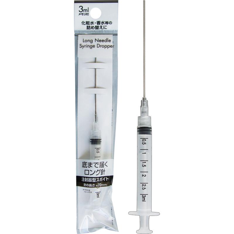 【まとめ買い=注文単位12個】底まで届くロング針注射器型スポイト 3ml アソート(色おまかせ) 18-749(se2a056) | ブランド登録なし