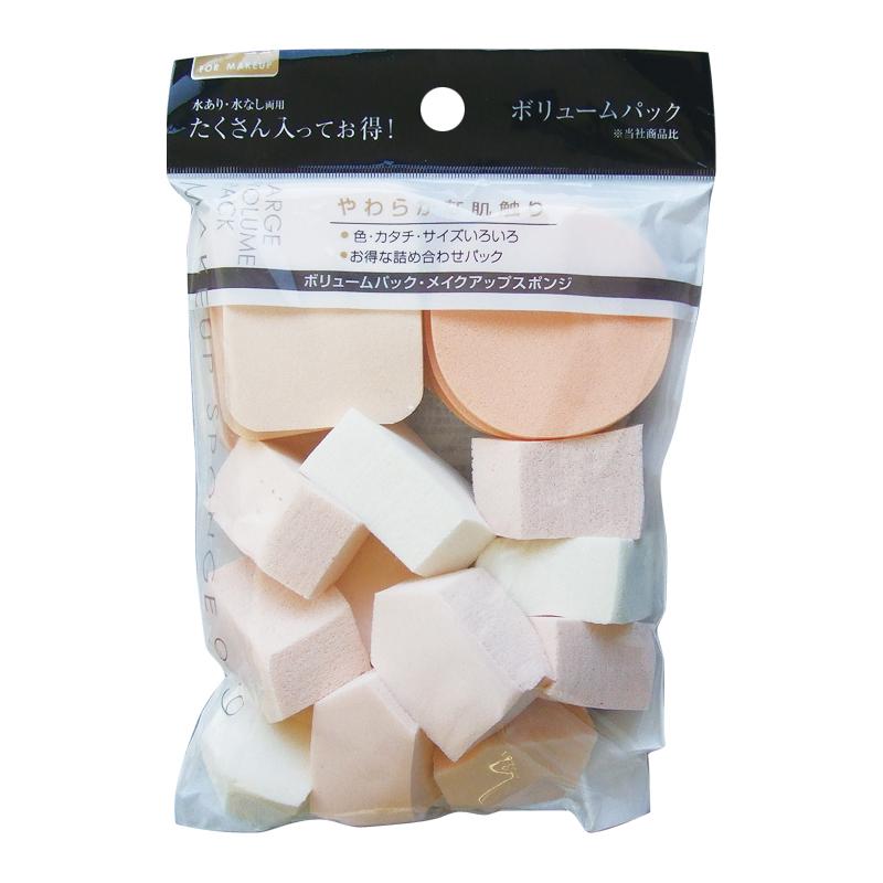 【まとめ買い=注文単位12個】たくさん入ってお得！ボリュームメイクアップスポンジ 18-939(se2b013) | ブランド登録なし