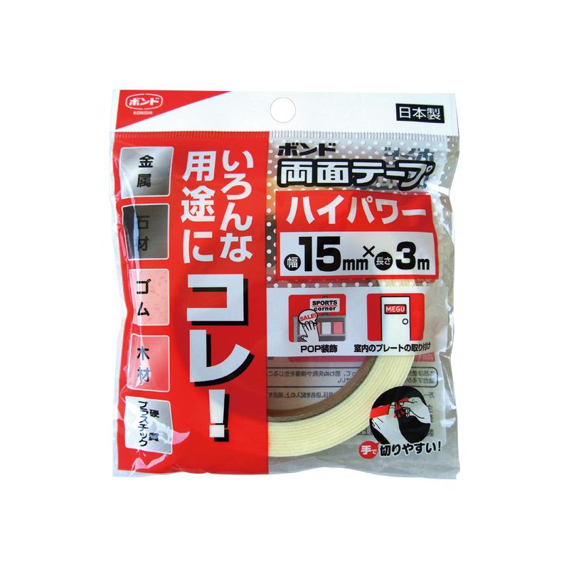 【まとめ買い=注文単位10個】コニシ 強力両面クッションテープ15mm×3M 日本製 05246 32-670(se2b949) | ブランド登録なし