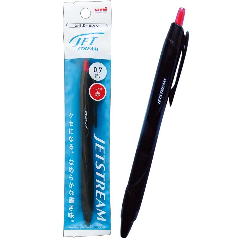 【まとめ買い=注文単位10個】三菱 ボールペン クセになる滑らか ジェットストリーム 0.7 赤 32-725(se2b972) | ブランド登録なし