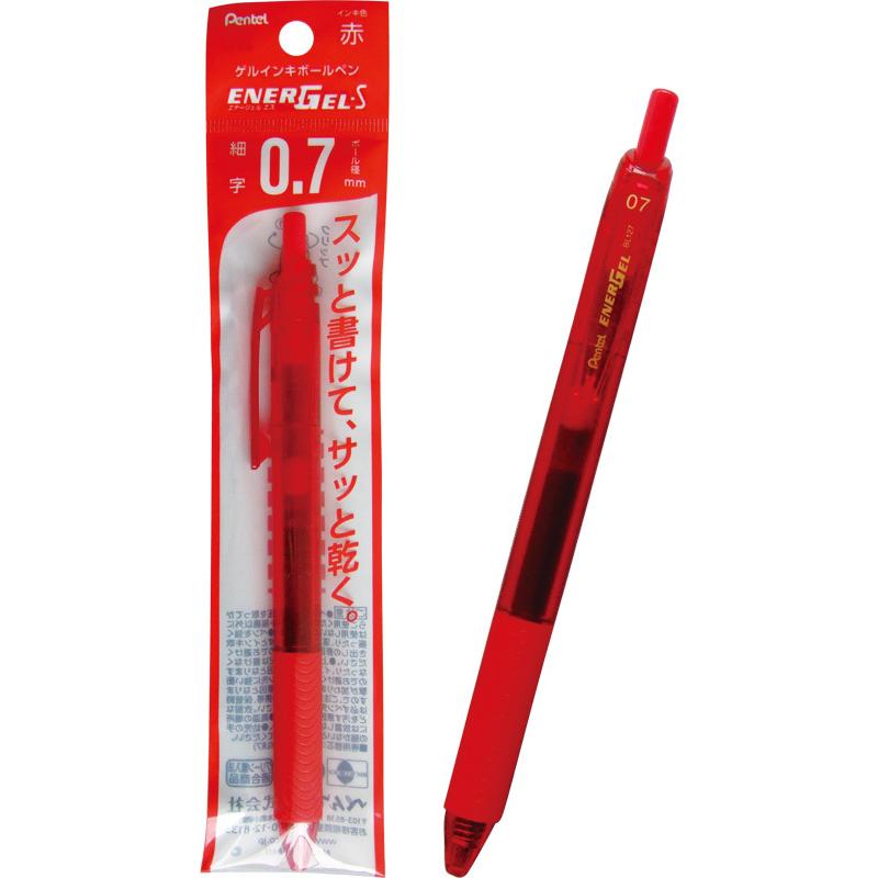 【まとめ買い=注文単位5個】ぺんてる エナージェルエス0.7 赤 速乾ゲルインキ ボールペン 33-298(se2e501) | ブランド登録なし