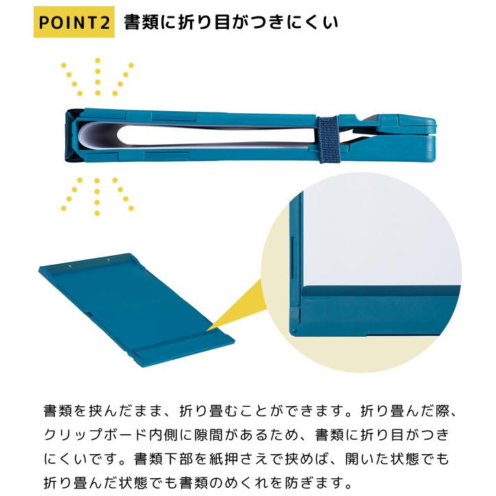 「レビュー記入でメール便送料無料」キングジム コンパックボード 半分に折り畳める クリップボード A4 二つ折り 書類 バインダー ファイル 5785-mail (si1a107) |  | 03