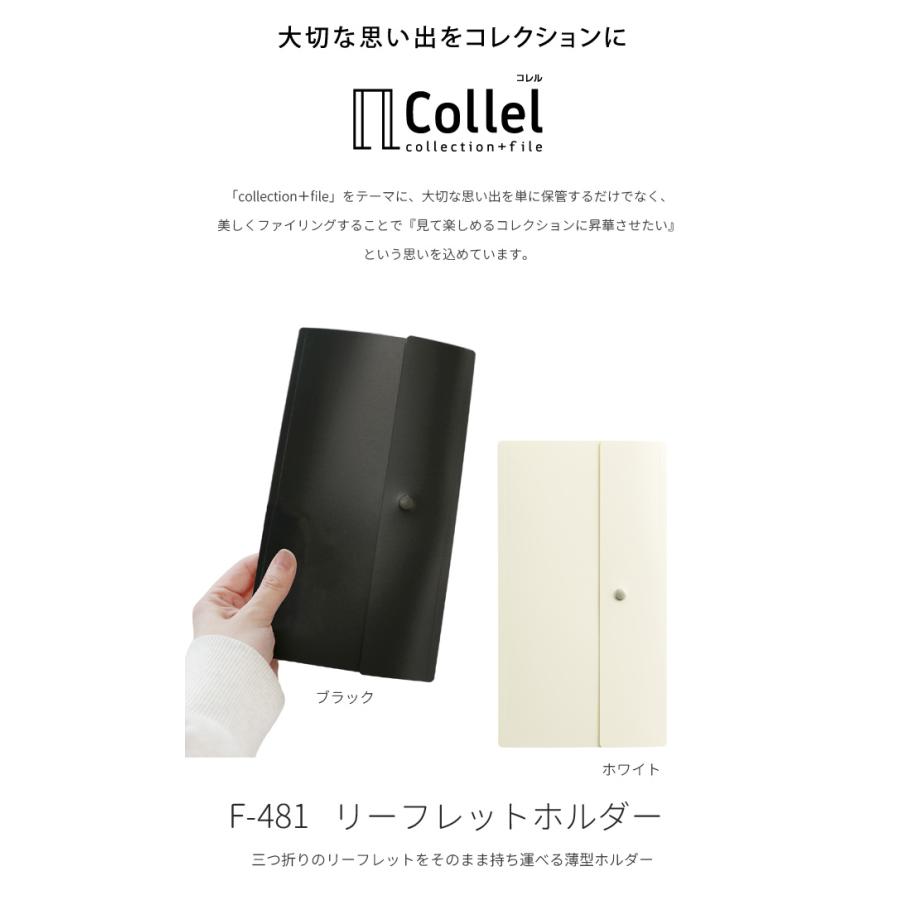 A4 三つ折り ファイル Collel リーフレットホルダー パンフレット 半券 収納 薄型 スリム 旅行 チケットホルダー F-481 リヒトラブ 4点迄メール便OK(si1a176) |  | 03