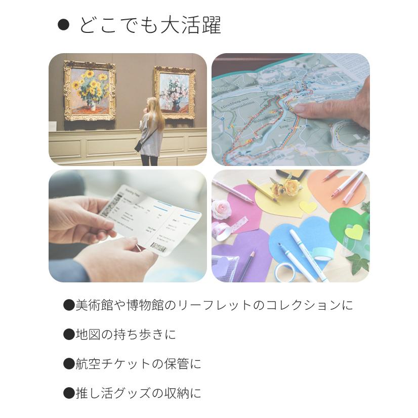 A4 三つ折り ファイル Collel リーフレットホルダー パンフレット 半券 収納 薄型 スリム 旅行 チケットホルダー F-481 リヒトラブ 4点迄メール便OK(si1a176) |  | 07