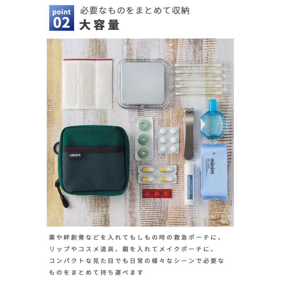 「レビュー記入でメール便送料無料」リヒトラブ CIRCULA スクエアポーチ 小物ポーチ ミニ Dカン メイク 薬 ガジェット トラベル メンズ A-4601-mail(si1a216) |  | 05