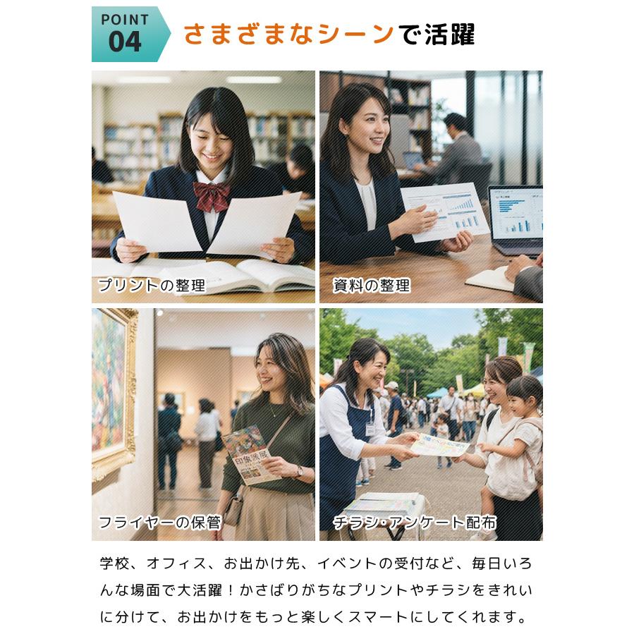 「レビュー記入でメール便送料無料」キングジム A4 二つ折り クリアファイル コンパック カラーセレクション 10ポケット 書類 折りたたみ CN5894H-mail(si1a226) |  | 05