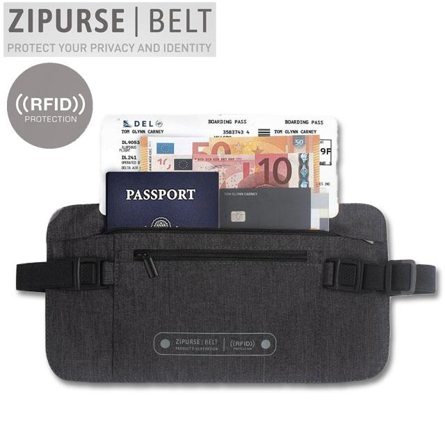 ALIFE ジッパースベルト セキュリティポーチ ウエストポーチ スキミング防止 RFID 防犯 旅行 パスポート カード チケット sncf-172 2点迄メール便OK(su0a205) | 