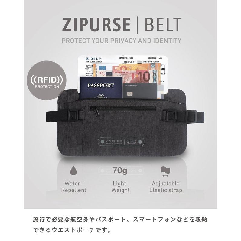 ALIFE ジッパースベルト セキュリティポーチ ウエストポーチ スキミング防止 RFID 防犯 旅行 パスポート カード チケット sncf-172 2点迄メール便OK(su0a205) |  | 01
