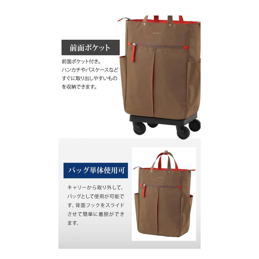 スワニー SWANY キャリーバッグ ショッピングカート 横押しカート ソフト キャリーケース 機内持ち込み グイ L21サイズ D-685-L21(su1a251)「C」 | SWANY（キャリーバック） | 05